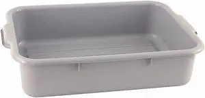 CRESTWARE BT7GY Bus Tub,Polypropylene,Gray