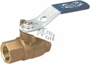 NIBCO T5857066 1-1/2 1-1/2" FNPT Bronze Ball Valve Inline