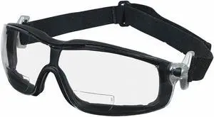 MCR SAFETY RTH20AF RT1 Safety Goggles, Black Wraparound Frame, +2.0 Diopter,
