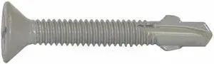 TEKS 1552500 Self-Drilling Screw, #12 x 1-5/8 in, Climaseal Steel Flat Head