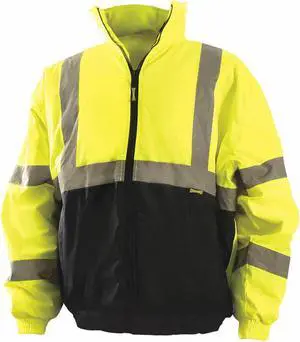 Occunomix High Visibility Jacket, Yellow, 2XL 2XL 100% Polyester LUX-250-JB-BY2X