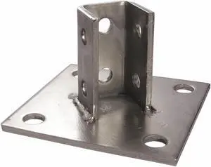 CALBRITE S45800PB00 Post Base for 1-5/8 in Strut,304 SS