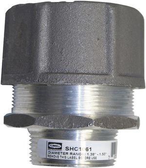 HUBBELL WIRING DEVICE-KELLEMS SHC1061 Cord Connector,1-1/2 in.,Straight,White