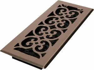 DECOR GRATES SPH412-NKL Floor Register 5.5 X 13.5, Brushed Nickel, Plastic
