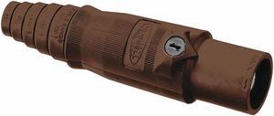 HUBBELL WIRING DEVICE-KELLEMS HBL400MBN Connectr,3R, 4X, 12,Male,Brwn,2/0 to 4/0