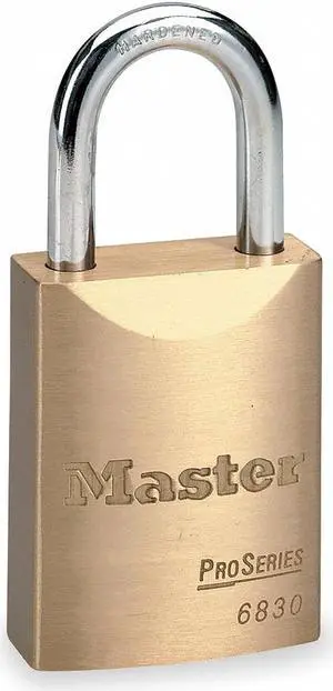 Padlock, KA, 1-1/16 In H, 5 Pin, Brass