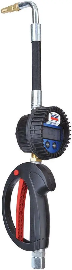 LINCOLN INDUSTRIAL 980 Electronic Lube Meter, pint/qt/L/gal, 10 gpm, 1,500 psi