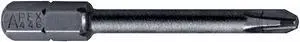 APEX TOOL GROUP 446-22TX Torsion Bit,SAE,1/4",Hex,No 2,2"