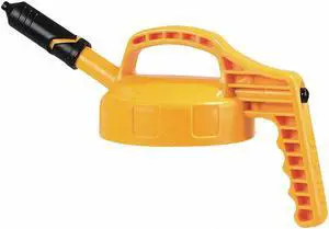 OIL SAFE 100409 Mini Spout Lid,w/0.27 In Outlet,Yellow