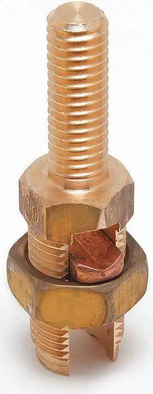 BURNDY KC22J12T13 Copper Cable to Post/Flat,8 sol