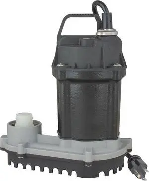 Flint & Walling Submersible Sump Pump,  1/6 HP,  Cast Iron,  120VAC,  Sensor