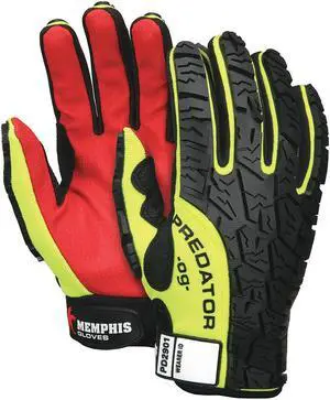 Mcr Safety Mechanics Gloves M Hi-Visibility Yellow/Black/Red   PD2901M