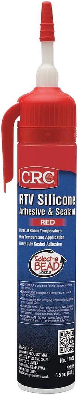 CRC 14059 High Temp., Low Odor Gasket Sealant, 6.5 oz, Red, Temp Range -80 to