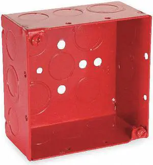 RACO 911-3 Electrical Box, 30.3 cu in, Square Box Type, 2 Gangs, Galvanized