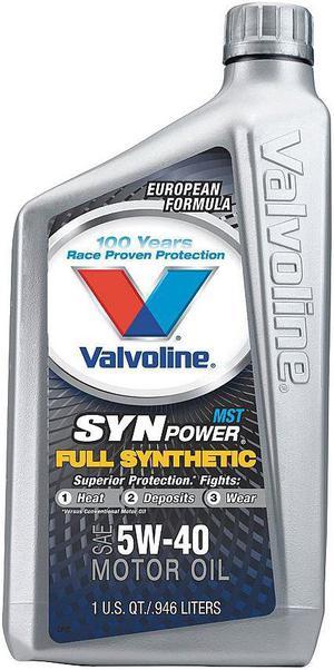 Valvoline Full Synthetic Engine Oil, 32 oz. Bottle, SAE Grade: 5W-40, Amber