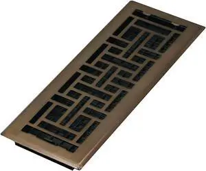 DECOR GRATES AJH414-RB Floor Register 5.5 X 15.5, Rubbed Bronze, Plated Steel
