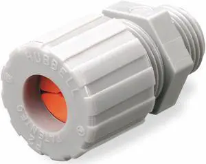 HUBBELL WIRING DEVICE-KELLEMS SHC1021CR Liquid Tight Connector,1/2 in.,Red