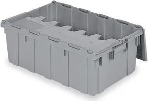 BUCKHORN 39160 Attached Lid Container, 2.25 cu. ft., Gray