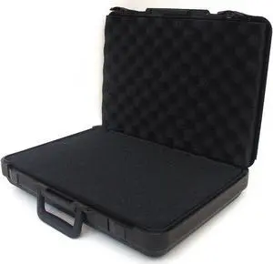 PLATT 607 Black Protective Case, 17"L x 12"W x 3-1/4"D