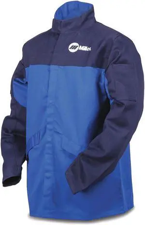 MILLER ELECTRIC 258100 ArcArmor Welding Jacket,Royal/Nvy,Ctn INDURA,2XL