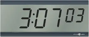 PYRAMID S9D3L6GBBB 11-1/4" Digital Wireless Synchronized LCD Clock, Black