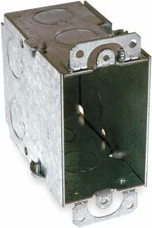 RACO 590 Electrical Box, 18 cu in, Switch Box Type, 1 Gang, Galvanized Zinc