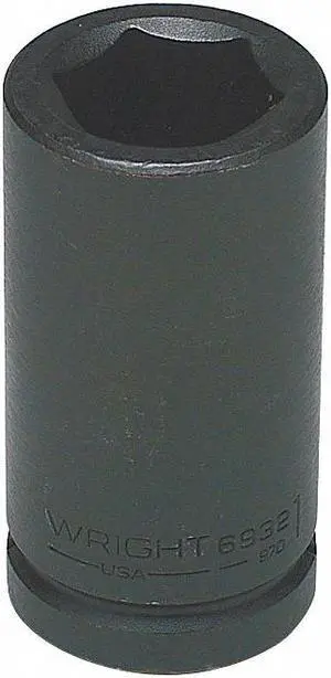 Impact Socket,3/4 In Dr,1-5/16 In,6 pt WRIGHT TOOL 6942