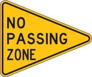 LYLE W14-3-48HA Traffic Sign,38 x 48In,BK/YEL,Text,W14-3