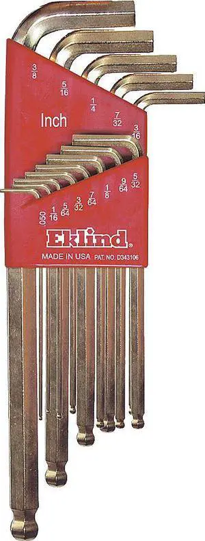 EKLIND 13413 13 Piece SAE L-Shape Hex Key Set, 13413