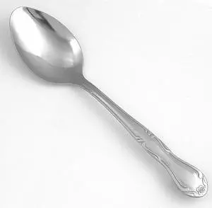 Walco 7" Stainless Steel Dessert Spoon with Barclay Pattern; PK24 1107
