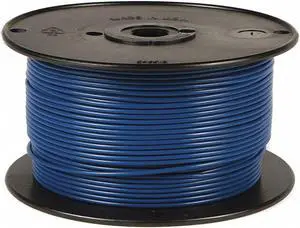 GROTE 87-5010 Primary Wire, GPT, 10 AWG, 1C C, Blue, PVC, Stranded, 60V, 100 ft.