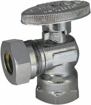 Kissler & Co 1/4-Turn Stop,Angle,1/2 Inx1/2 In  88-9235