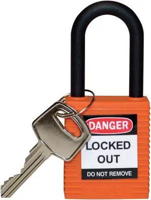 BRADY 123328 Lockout Padlock,KD,Orange,1-3/4"H