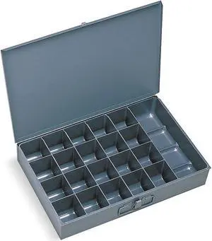 DURHAM MFG 109-95-D570 Steel, 21 compartments, 12 1/2 in D x 3 1/8 in H x 18