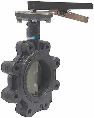 MILWAUKEE VALVE ML222B 4 Butterfly Valve,Lug,4 In,CI,Buna Liner