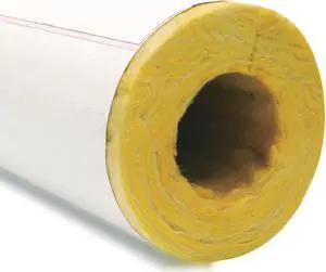 OWENS CORNING 722605 Pipe Insulation, 1-5/8" OD, 3 ft. L, Fiberglass, 1/2 in