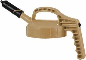 OIL SAFE 100400 Mini Spout Lid,w/0.27 In Outlet,Beige