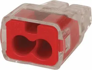 Ideal Red Push-In Connector, 2 Port Connector Type Red   30-1032J