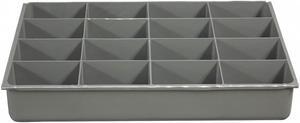Durham Compartment Drawer Insert Gray Powder Coated  Plastic  124-95-16-IND
