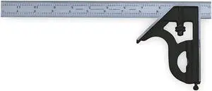 STARRETT 11H-12-4R Combination Square Set,2 Pc