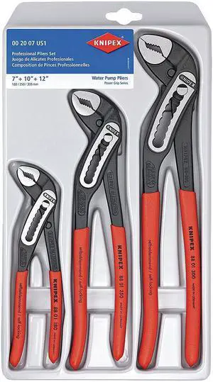 KNIPEX 00 20 07 US1 3 Piece Alligator Pliers Set