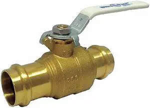 MILWAUKEE VALVE UPBA-480B - 114 1-1/4" Press Brass Ball Valve Inline