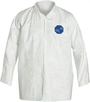 Dupont Disposable Shirt, 4XL, White, PK50 4XL Tyvek(R) 400 TY303SWH4X005000