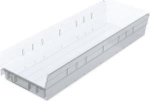 AKRO-MILS 30164SCLAR 20 lb Shelf Storage Bin, Plastic, 6 5/8 in W, 4 in H,