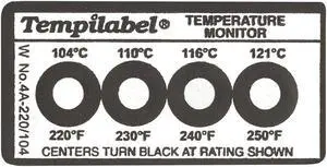 Tempil Non-Reversible Temp Indicator, Strip, PK10   26702