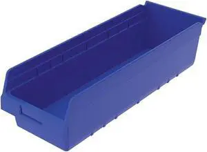 AKRO-MILS 30084BLUE Blue Shelf Bin, 23-5/8"L x 8-3/8"W x 6"H, Outside Height: 6