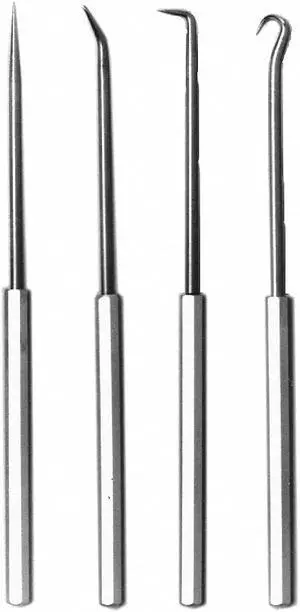 ULLMAN PH-4 Pick And Hook Set,Steel,6-5/16in.L,4 pcs