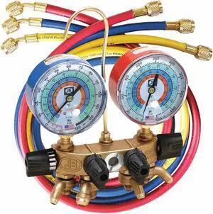 JB INDUSTRIES 26133 Manifold Gauge, 4-Valve