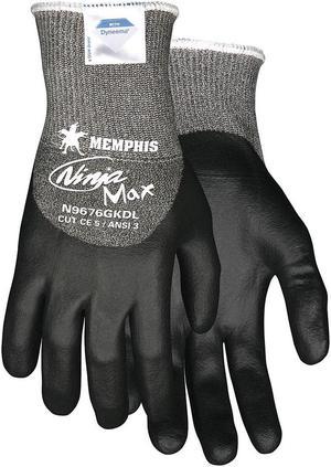 Resistant Glove,10-3/16 in. L,S,Gray,PR MCR SAFETY N9676GKDS