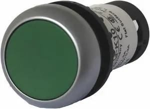 EATON C22-D-G-K10 Push Button Operator, 22 mm, 1NO, Green